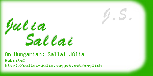 julia sallai business card